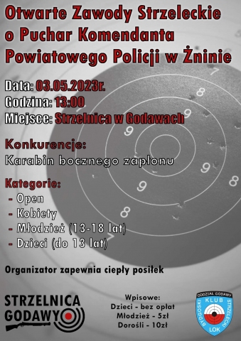 Galeria dla Otwarte Zawody Strzeleckie o Puchar Komendanta Powiatowego Policji w Żninie